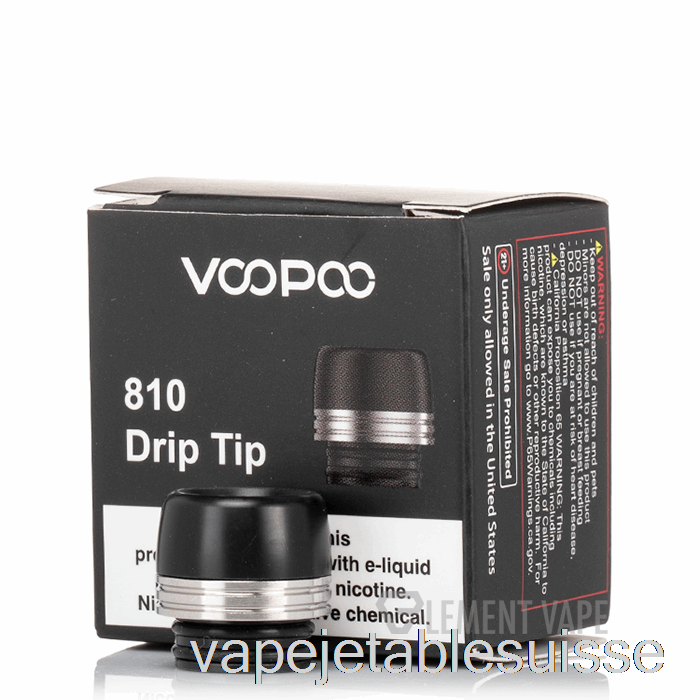 Vape Suisse Voopoo 810 Drip Tip Noir Argent
